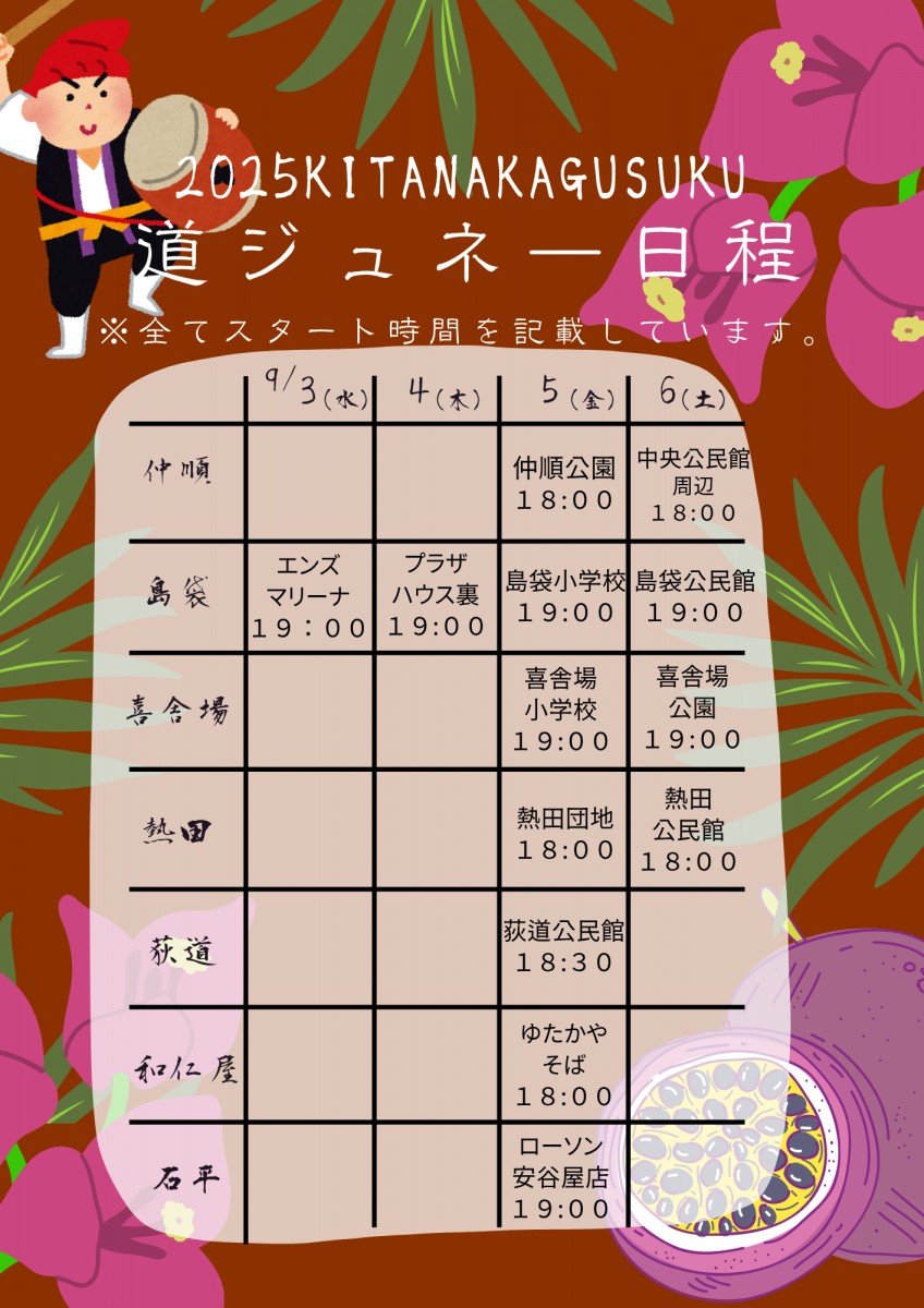 2025年北中城村道ジュネ―